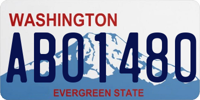 WA license plate ABO1480