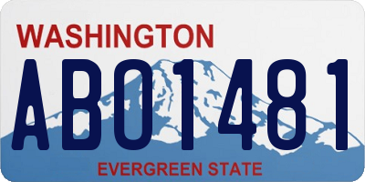 WA license plate ABO1481