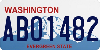 WA license plate ABO1482