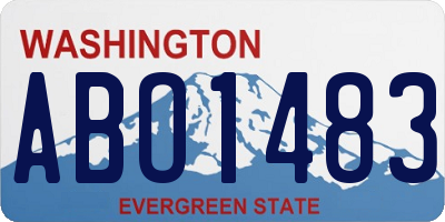 WA license plate ABO1483