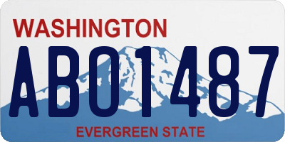 WA license plate ABO1487