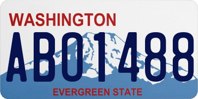 WA license plate ABO1488
