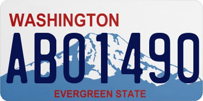 WA license plate ABO1490