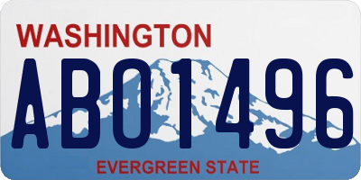 WA license plate ABO1496
