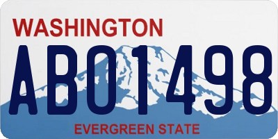 WA license plate ABO1498