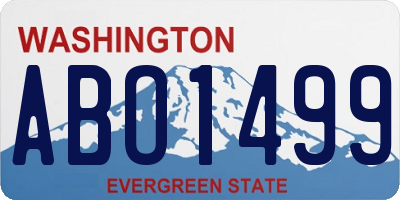 WA license plate ABO1499