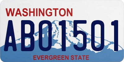 WA license plate ABO1501