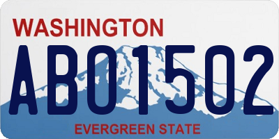 WA license plate ABO1502