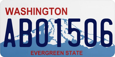 WA license plate ABO1506