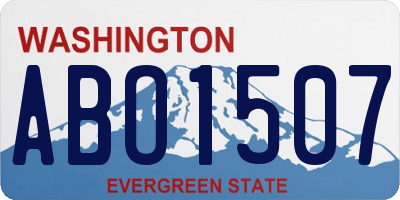 WA license plate ABO1507