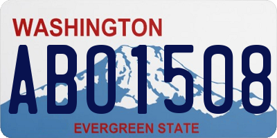 WA license plate ABO1508