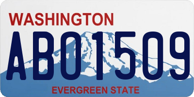 WA license plate ABO1509