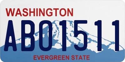 WA license plate ABO1511