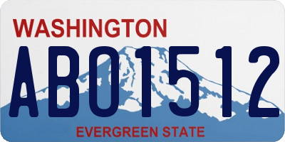 WA license plate ABO1512