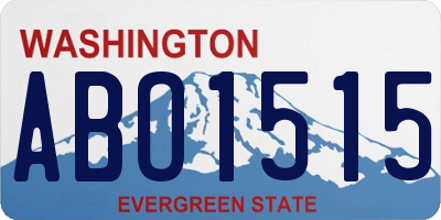 WA license plate ABO1515