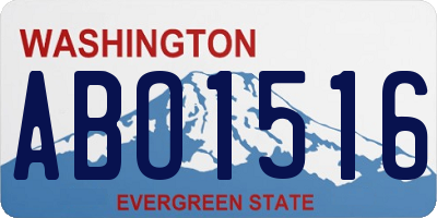 WA license plate ABO1516