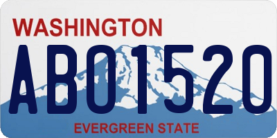WA license plate ABO1520