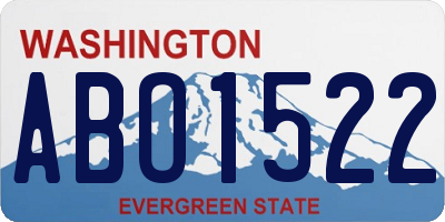 WA license plate ABO1522