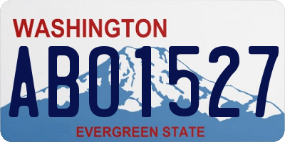 WA license plate ABO1527