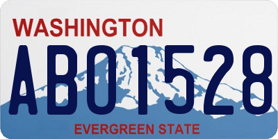 WA license plate ABO1528