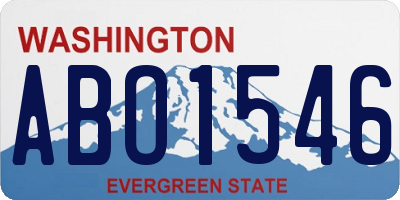 WA license plate ABO1546