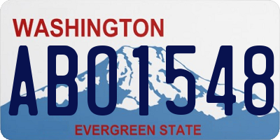 WA license plate ABO1548