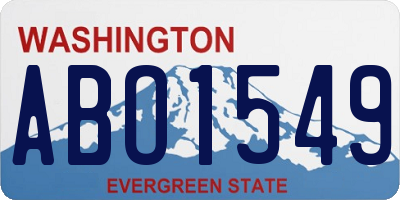 WA license plate ABO1549