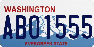 WA license plate ABO1555