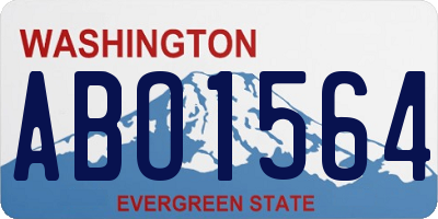 WA license plate ABO1564