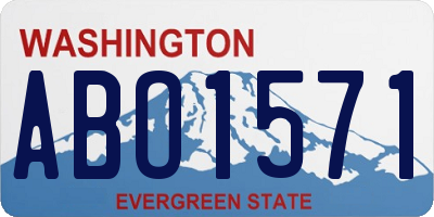 WA license plate ABO1571