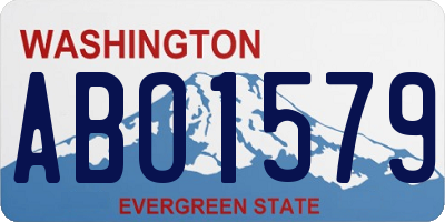 WA license plate ABO1579