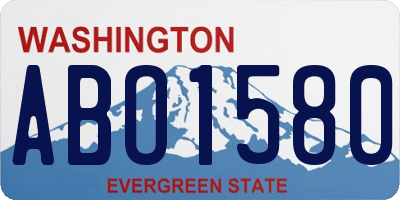 WA license plate ABO1580