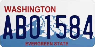 WA license plate ABO1584