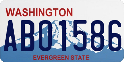 WA license plate ABO1586