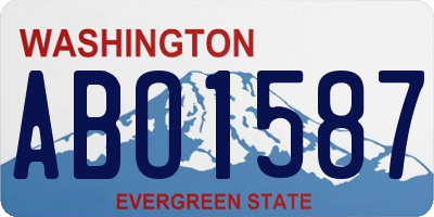 WA license plate ABO1587