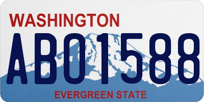WA license plate ABO1588