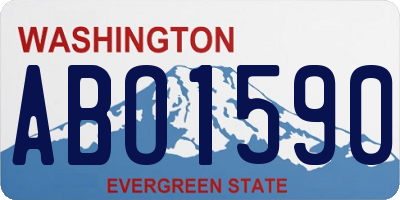 WA license plate ABO1590