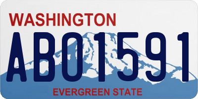 WA license plate ABO1591