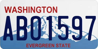 WA license plate ABO1597