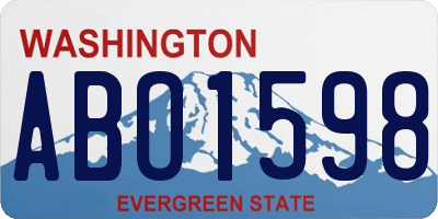 WA license plate ABO1598