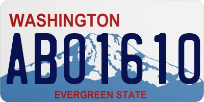 WA license plate ABO1610
