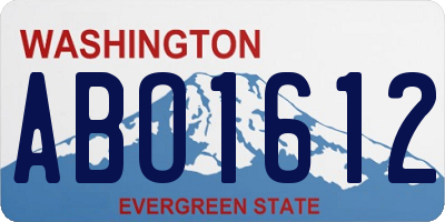 WA license plate ABO1612