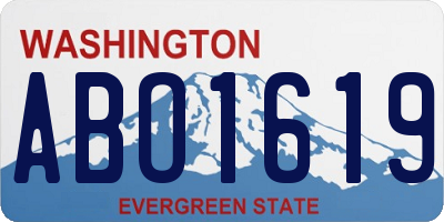 WA license plate ABO1619