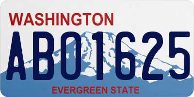 WA license plate ABO1625