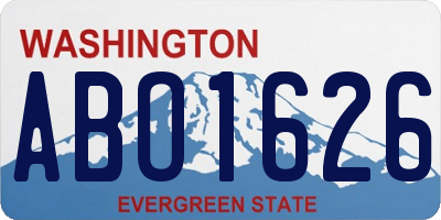 WA license plate ABO1626
