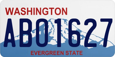 WA license plate ABO1627