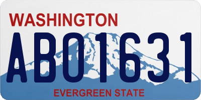 WA license plate ABO1631