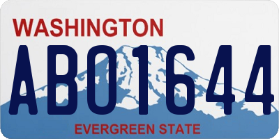 WA license plate ABO1644