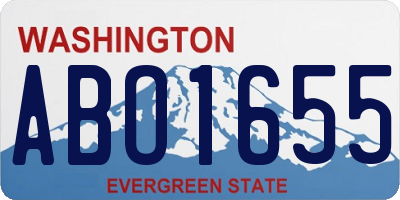 WA license plate ABO1655