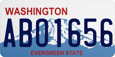 WA license plate ABO1656